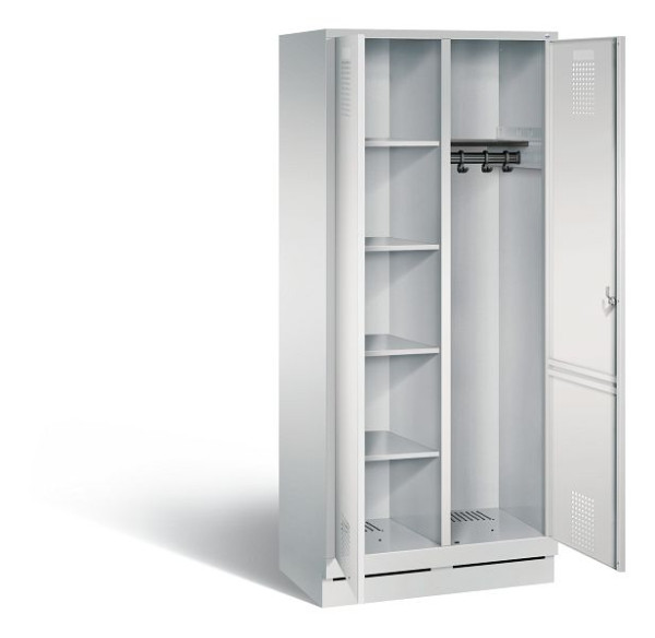 C+P reinigingsmiddelenkast Evolo, H1800xW810xD500mm, kleur: lichtgrijs, 48160-22 S10064