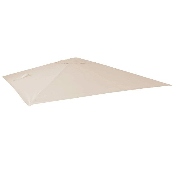 Mendler vervangende hoes voor luxe parasol HWC-A96, parasolhoes vervangende hoes, 3x4m (Ø5m) polyester 3,5kg, creme, 158552