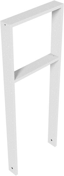 Schake armleuning van rechthoekige staalbuis, 80 x 20 mm, met dwarsbalk, totale breedte: 450 mm, thermisch verzinkt, 459_045