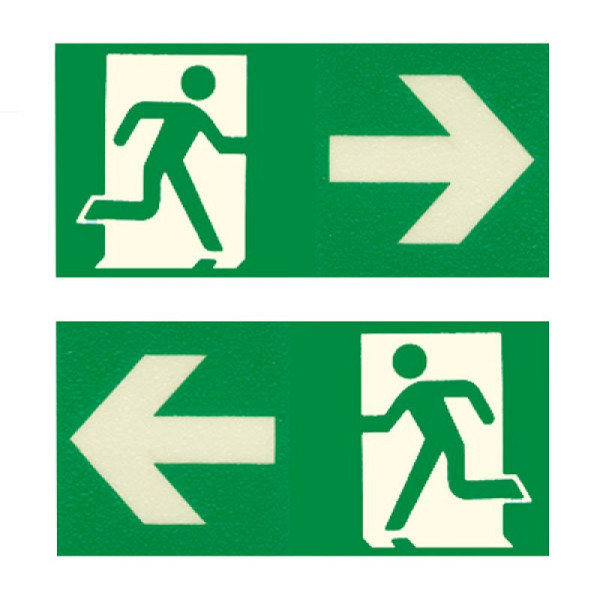Stein HGS HGS vluchtweghandleiding voor geleidemarkeringsstroken, 200x100mm/rechts wijzend, 90.4975r