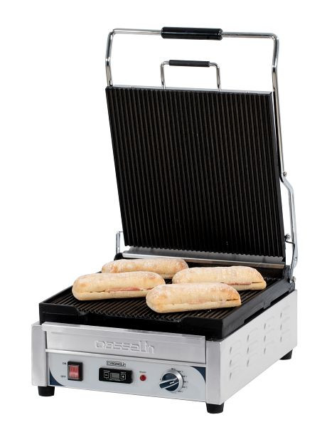 Casselin Panini Grill XL Premium Compact - Gegroefd / Gegroefd - met timer, CGPRRXLPT