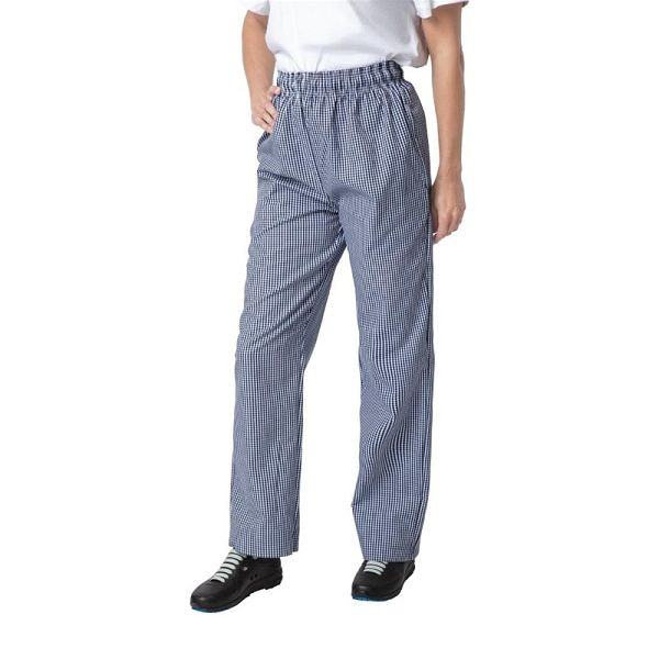 Whites unisex koksbroek Vegas blauw wit geruit L, B311-L