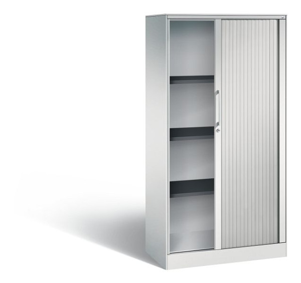 C+P rolluikkast Asisto, H1639xB800xD435mm, kleur: lichtgrijs, beugelgreep, 4 niveaus, 143013-000 S10055