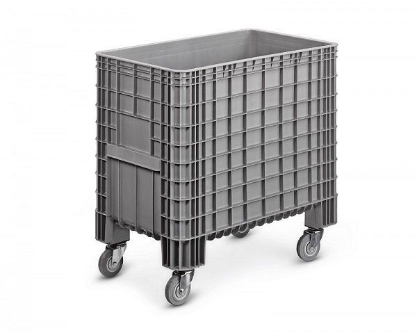 ALPHA grote container 1030x600x980 mm gesloten met 4 zwenkwielen, 733