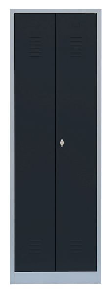 Lüllmann stalen kledingkast/garderobe, 1800 x 600 x 500 mm, lichtgrijs/antracietgrijs, 510428