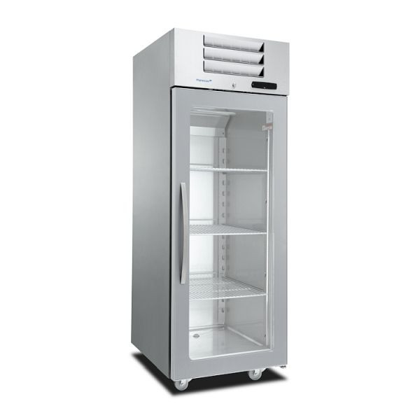 Marecos Excel line RVS 700 liter GN 2/1 koelkast met glasdeur en convectiekoeling, 221.002