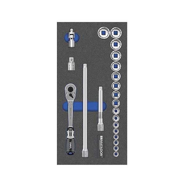 MATADOR gereedschapsmodule: dopsleutel 10 (3/8), 1/3: 390 x 193 mm, gewicht: 1350 g, 8164 1302