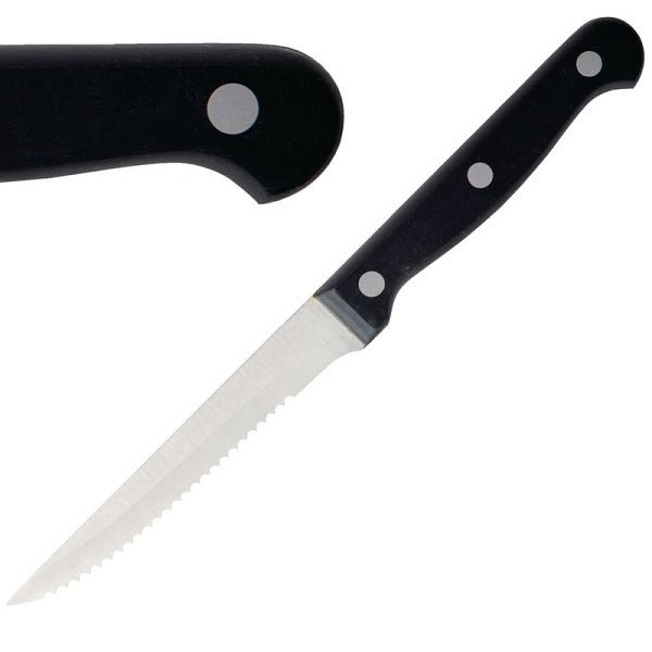 Olympia steakmes met zwart handvat 21,5cm, VE: 12 stuks, C134