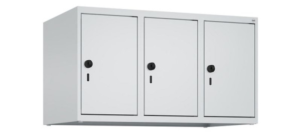 C+P kastopzet Classic PLUS, bovenkast, 7035/7035, veiligheidsdraaisluiting, 500x900x500mm, 3 vakken, 080090-30 S10009