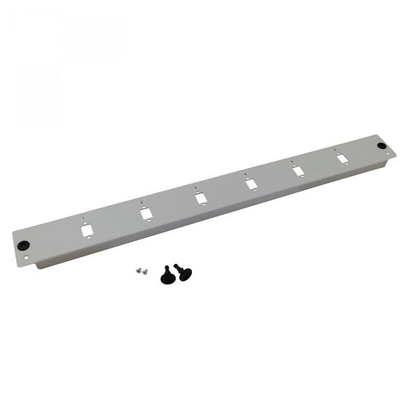 Helos LWL 19" breakout box frontpaneel, 6-voudig deksel, niet uitgerust, grijs, 257708