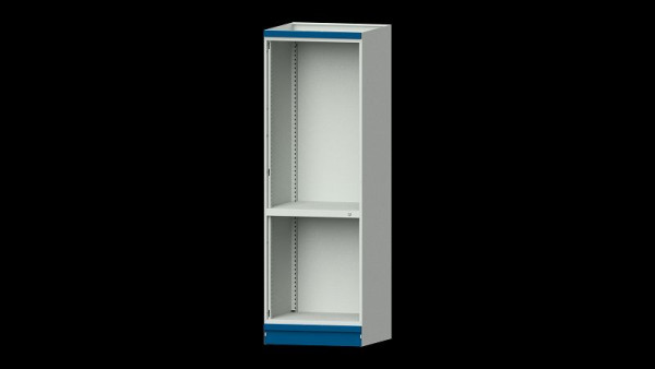 ANKE werkbanken basiskast modulair kastsysteem, model 101, 715 x 720 x 2200 mm, lege behuizing open, RAL 7035/5010, 631.002