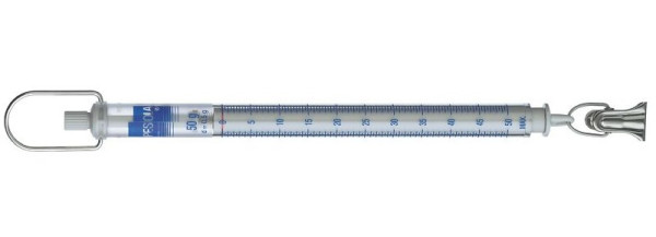 PESOLA veerweegschaal 50g, schaalverdeling 0,5g, Light Line, blauw, met klem, 10050