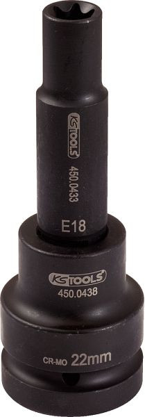 KS Tools Torx E-stopcontact 3/4", lang, E22, 450.0453
