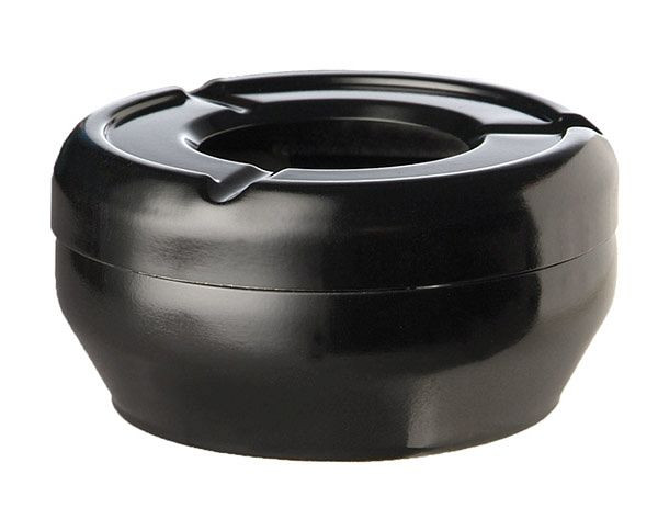 APS windasbak -CASUAL-, Ø 12 cm, hoogte: 4,5 cm, melamine, zwart, 83613