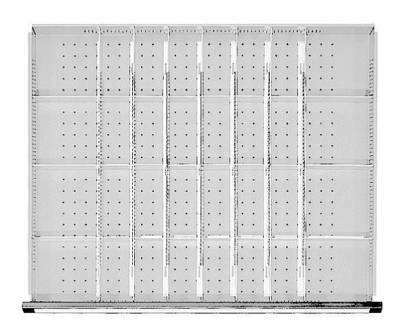 ANKE ladescheidingsset; voor lade 750 x 600 mm (BxD); 1/8 divisie