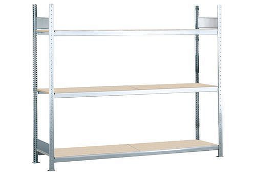 Schulte breedvakstelling met spaanplaat, basisveld, 3 opbergniveaus, vakbreedte 2000 mm, 2060 x 636 x 2000 mm, 278950