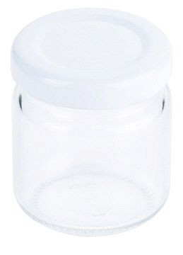 Contacto jampot 50 ml met witte deksel, in tray, VE: 8 stuks, 2740/050