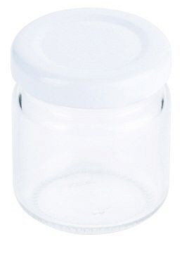Contacto jampot 50 ml met witte deksel, in tray, VE: 8 stuks, 2740/050