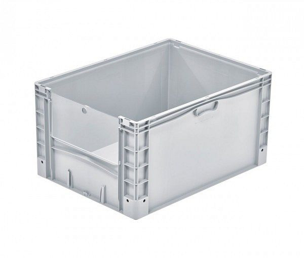 ALPHA Eurocontainer gesloten 800x600x420 mm met uitneemklep, 2589-GR