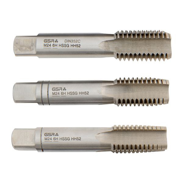 GSR handtapset metrische draad DIN 2184-2 (DIN 352) rechts HSS-G M 27, 00105320