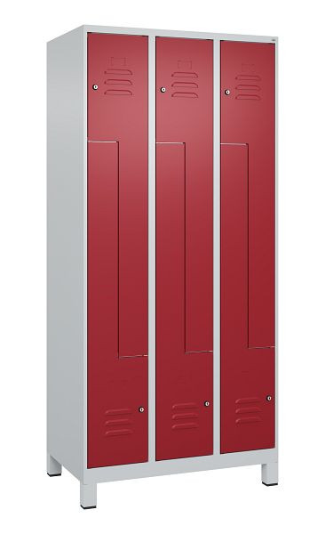 C+P Z-Spind Classic PLUS, C Z-Spind, Classic PLUS, voeten, 6 vakken, 1950x900x500mm, 7035/3003, cilindersloten, 080013-306 S10016