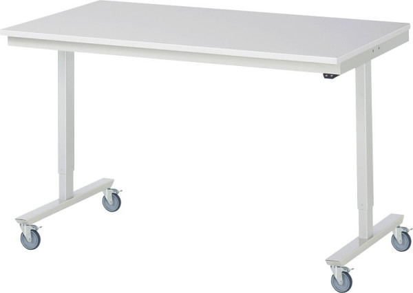 RAU verrijdbare werktafel adlatus 150 kg, 1500x800x852-1252mm, M-plaat-22 mm, 08-AT-150-080-M-4LF