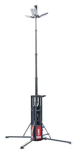 ELMAG mobiele pneumatische lichtmast K45-360 600Watt = 85.000Lumen, 230V, 4,5m, 53985