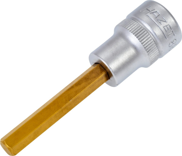 Hazet schroevendraaierdop, hol vierkant 10 mm, binnenzeskant profiel, 6 mm, korte uitvoering met karteling, 8801-6