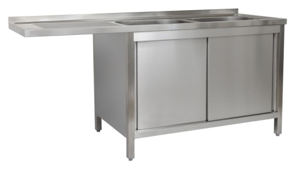 A&S Polarny vaatwasmachine 1500 x 600 x 850 mm 2 spoelbakken rechts, 600 mm diep, SPSCHZ1562BR