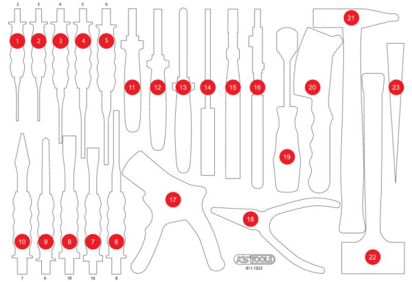 KS Tools Leeg schuiminzetstuk voor 811.1023, 811.1023-97