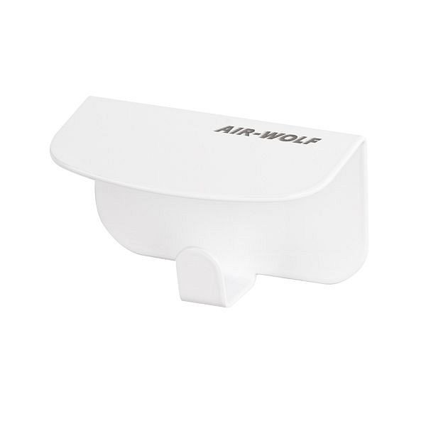 Air Wolf hakenrek met 1 haak, Alpha-serie, H x B x D: 61 x 100 x 52 mm, wit RVS, 60-162