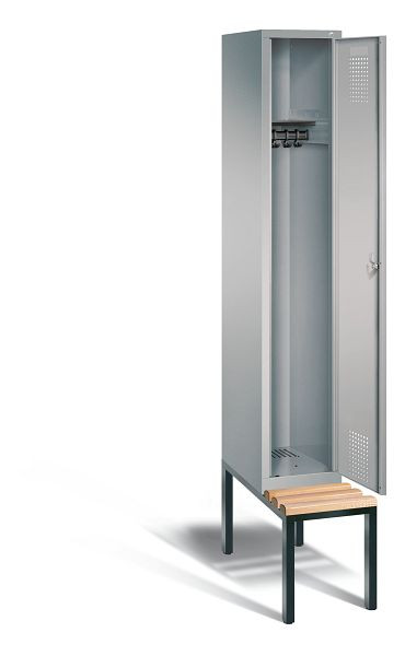 C+P Evolo locker, H2090xB320xD815mm, kleur: wit aluminium, 48050-10 S10083