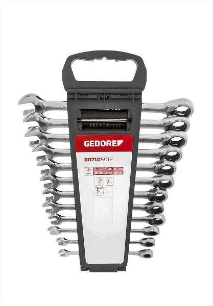 GEDORE rode ringratelsleutelset SW8-19mm 12-delig, 3300850