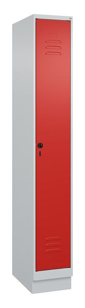 C+P luierkluis Classic PLUS met middenwand, bodem, 1950x300x500mm, 7035/3020, veiligheidsdraaigrendel, 080020-10F S10002