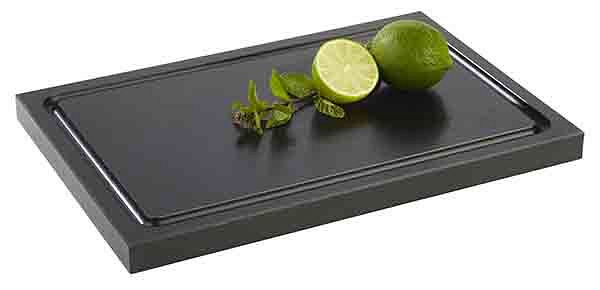 APS snijplank -BAR-, 30 x 20 cm, hoogte: 2 cm, polyethyleen (HDPE), met afvoergoot, antislipvoetjes, 93306
