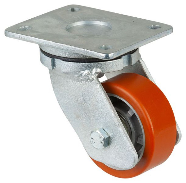 BS-wielen Zwaarlastwiel, breedte 30 mm, Ø100 mm, tot 200 kg, loopvlak polyurethaan gegoten 95 Shore A, wiellichaam aluminium, kogellagers, RR100.B90.101