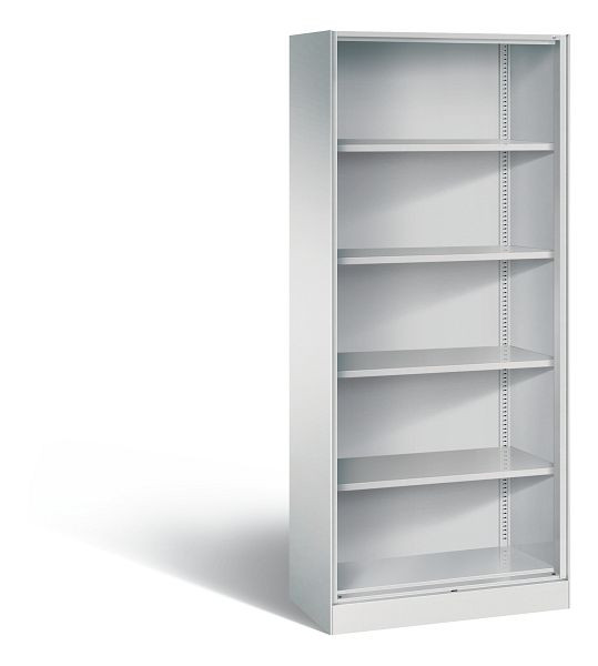 C+P bureauplank Asisto, H1980xB800xD435mm, kleur: lichtgrijs, 5 niveaus, 140003-000 S10005