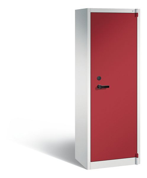 C+P Feuergeschützter Flügeltürenschrank Certos, H1950xB650xT500 mm, Grau/Rubinrot, 1161-000 S10130