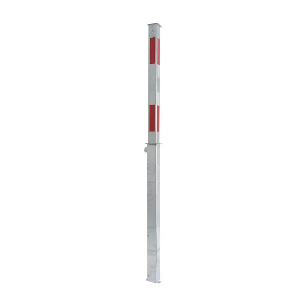 Schake afzetpaal stalen buis 70 x 70 mm volledig intrekbaar, met profielcilinderslot, 470ZL