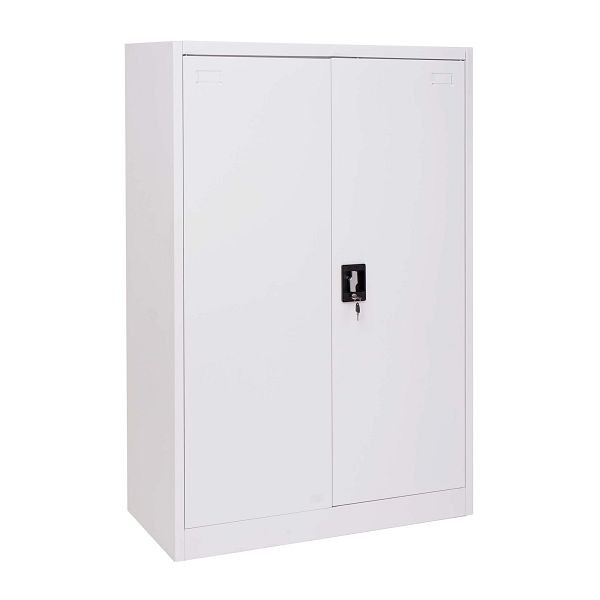 Mendler archiefkast HWC-H17, stalen kast kantoorkast, 2 deuren, 140x90cm wit, 72736