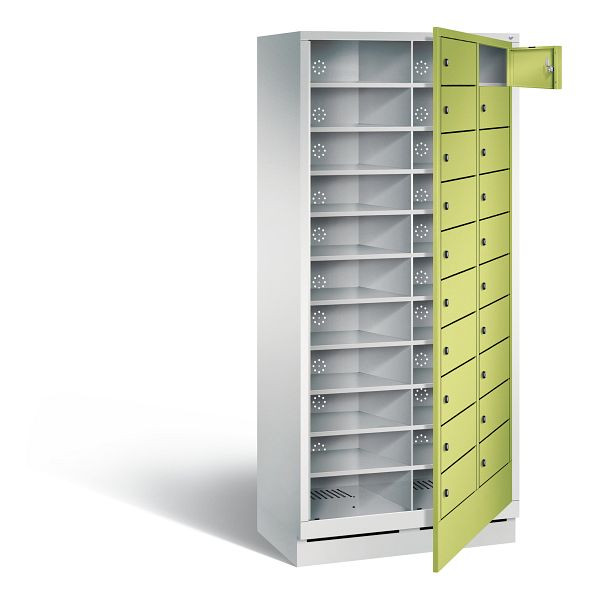 C+P wasautomaat Evolo, H1800xW810xD500mm, kleur: lichtgrijs / virid groen, 48160-210 S10110