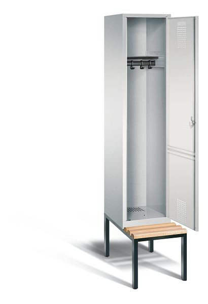 C+P Evolo locker, H2090xB420xD815mm, kleur: lichtgrijs, 48050-12 S10001