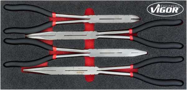 VIGOR dubbelgebroken tangenset, aantal gereedschappen: 4, V4995