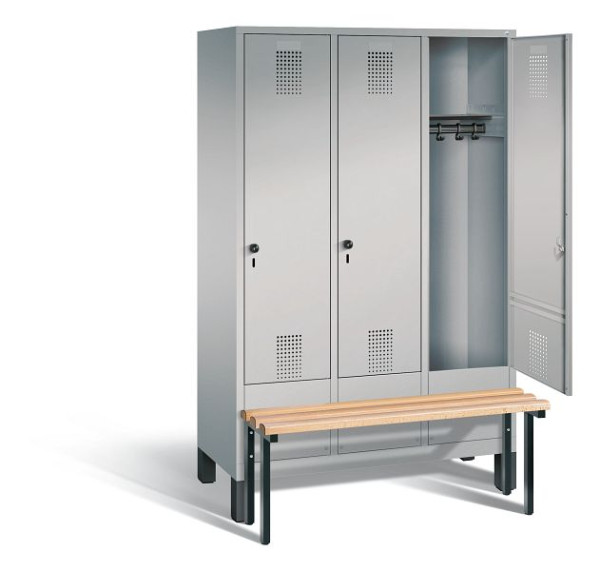 C+P Evolo locker, H1850xB1200xD815mm, kleur: wit aluminium, 48030-32 S10148