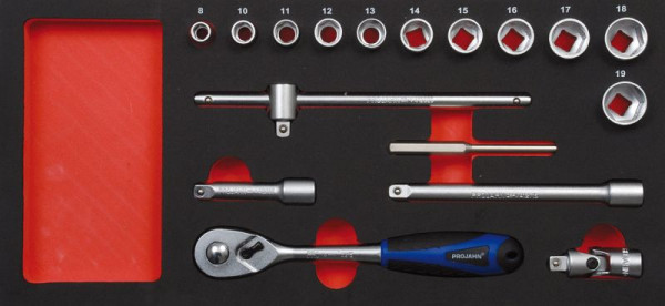 Projahn 3/8"Xi-on gereedschapset inzetstuk 17 delig, 5999-521