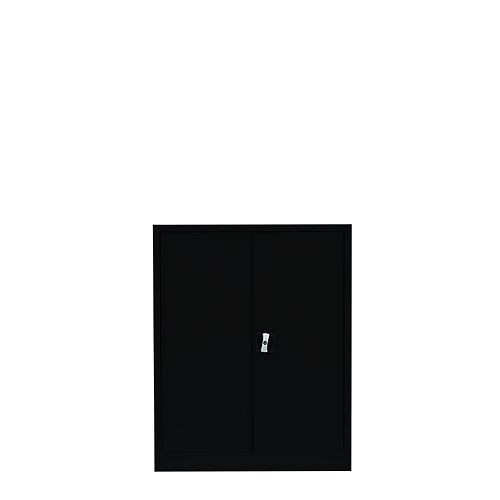 Lüllmann archiefkast/vleugeldeurkast, 1000 x 800 x 380 mm, gitzwart/gitzwart, 530319
