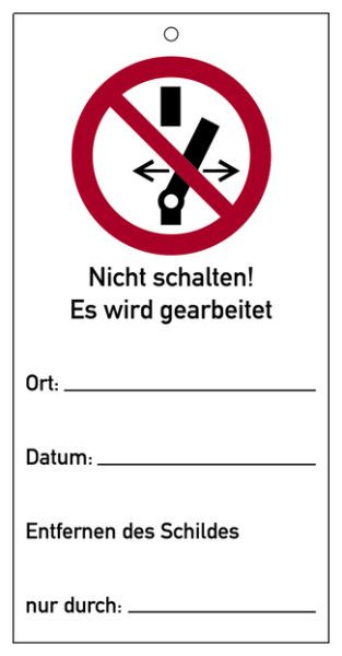 SW-Stahl onderhoudslabel "Geen schakelen", 07333L