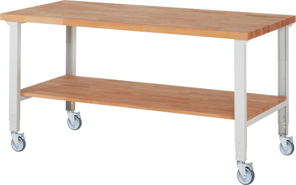 RAU verrijdbare werkbank (in hoogte verstelbaar) 7000-7, 2000x900x950-1000mm, 4 zwenkwielen, 05-7000-7-209B4H4.12