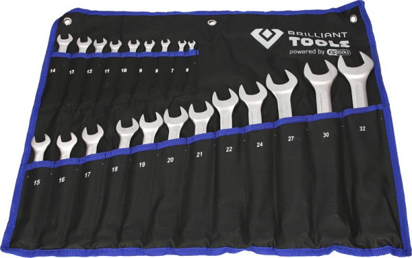 Brilliant Tools ringsteeksleutelset, 21-delig, BT011021