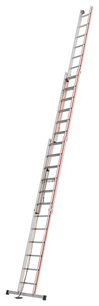HYMER-kabelladder, driedelig, 3x12 sporten, lengte ingeschoven 3,57 m / uitgeschoven 8,34 m, 406136